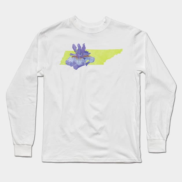 Tennessee Iris Long Sleeve T-Shirt by Lavenderbuttons